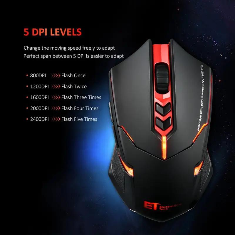 gaming Mouse Luminous Wireless Mouse for gamers pc